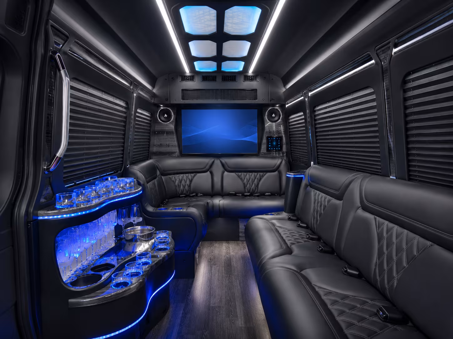 lacey 40 passenger party bus inside